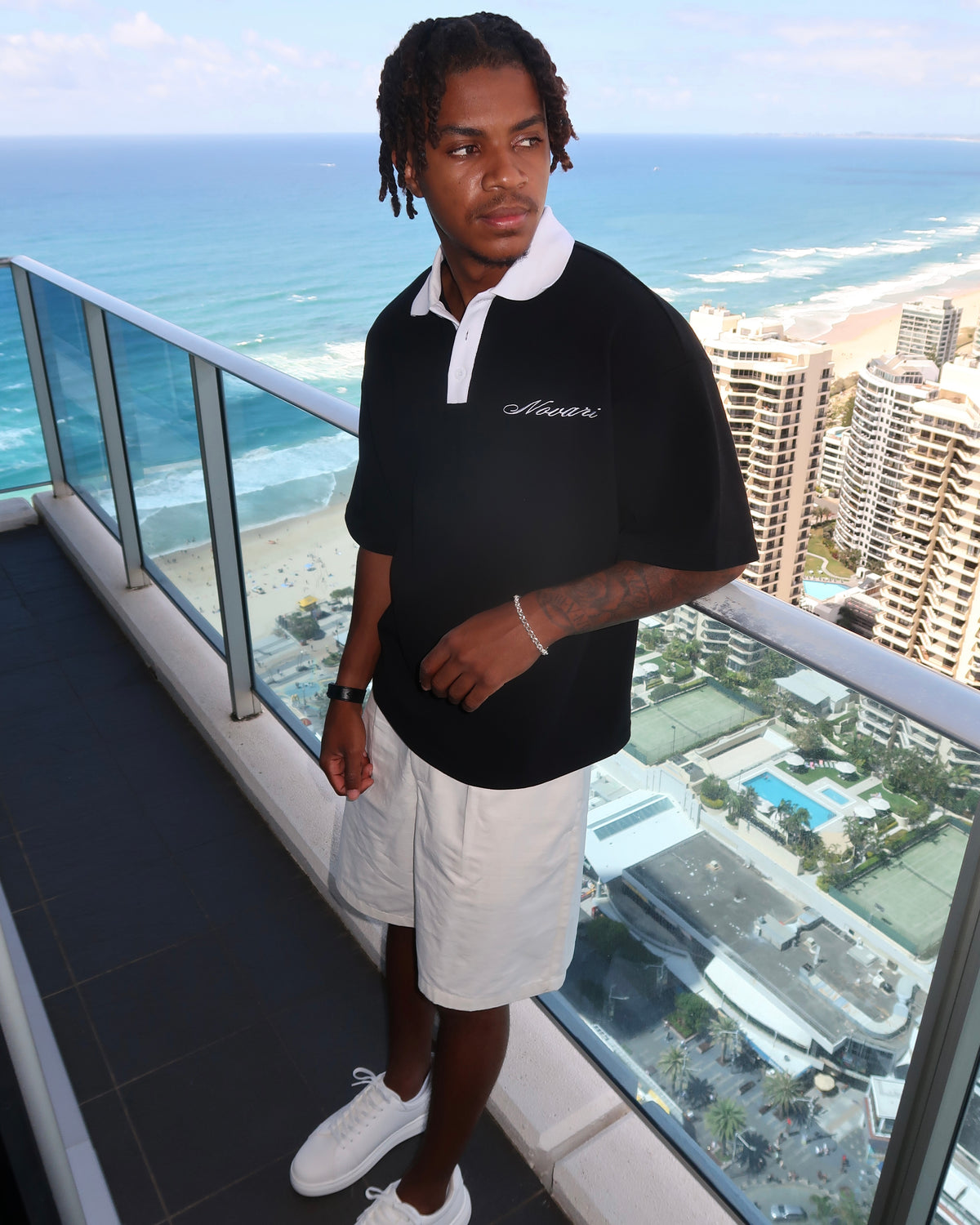 Embroidered Polo Shirt Black
