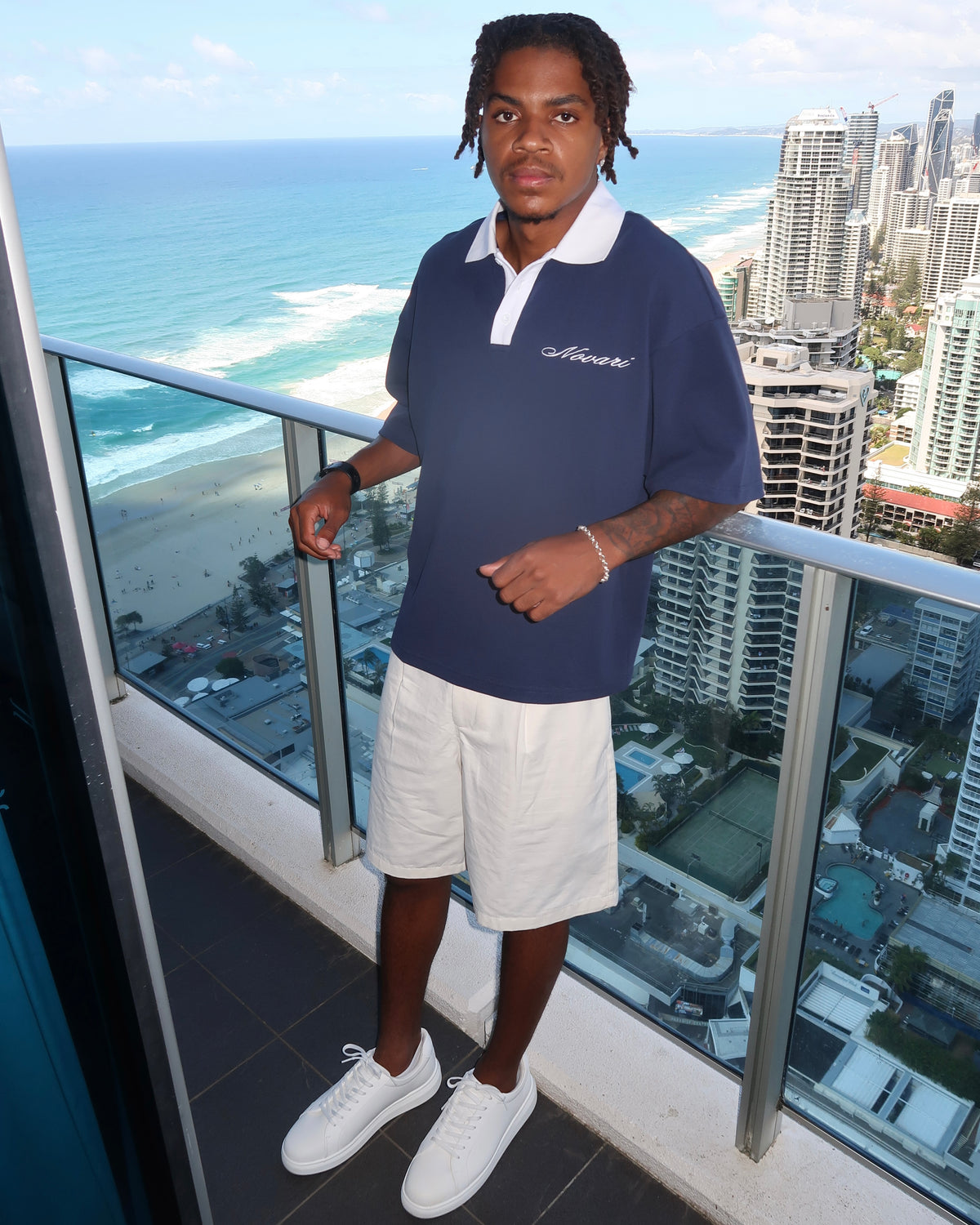 Embroidered Polo Shirt Navy
