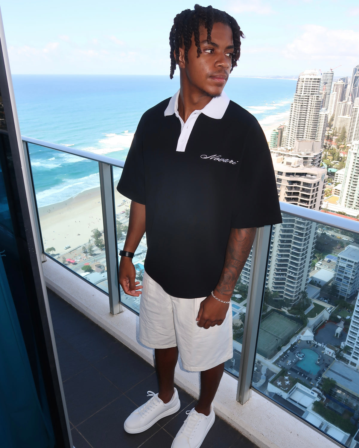 Embroidered Polo Shirt Black
