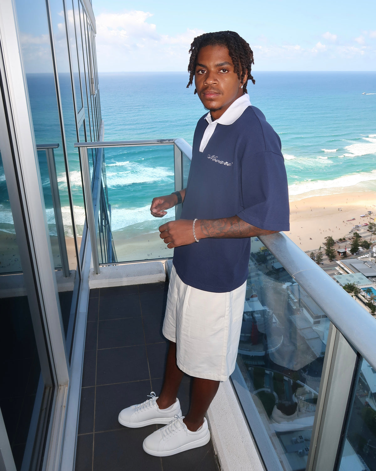Embroidered Polo Shirt Navy