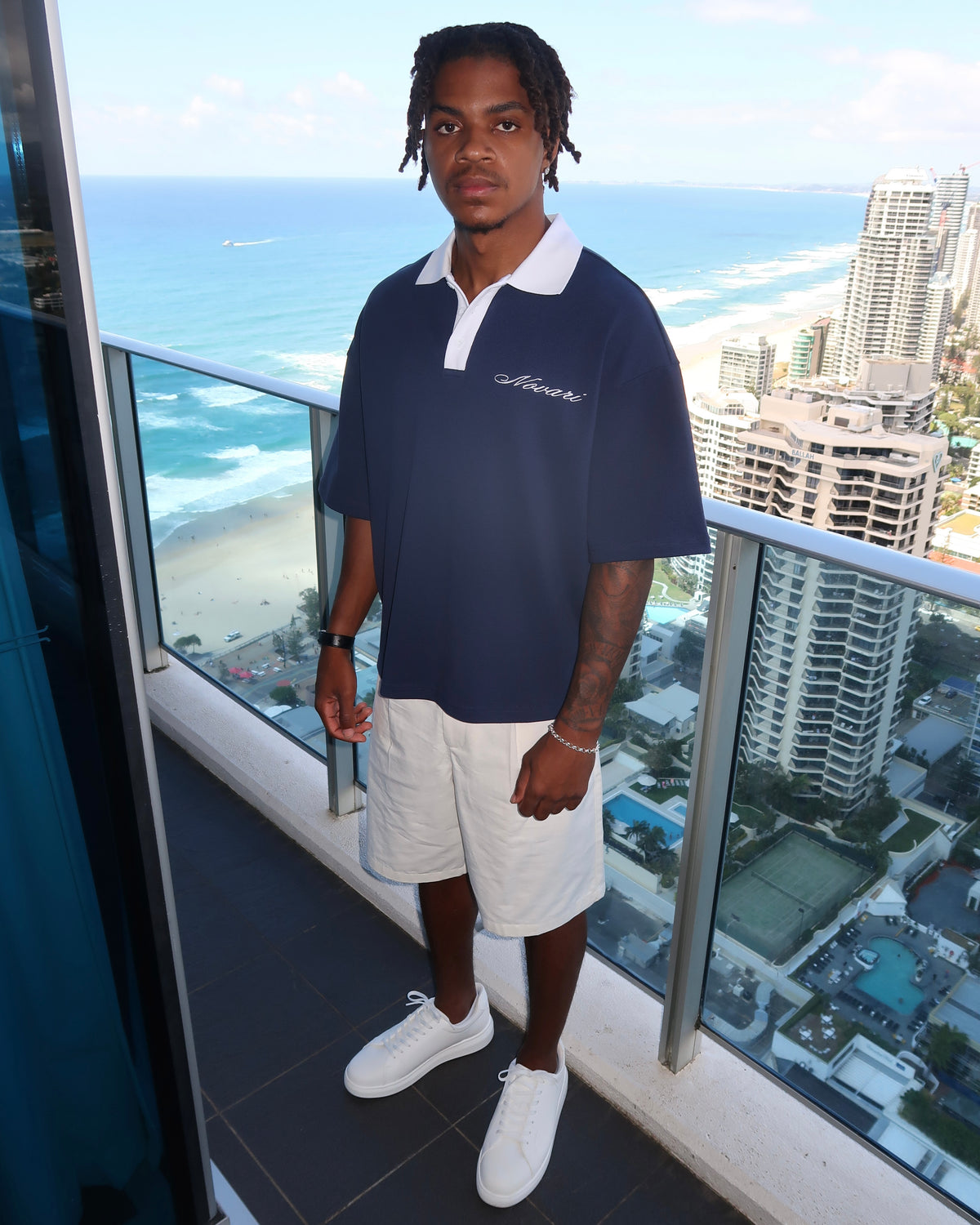Embroidered Polo Shirt Navy
