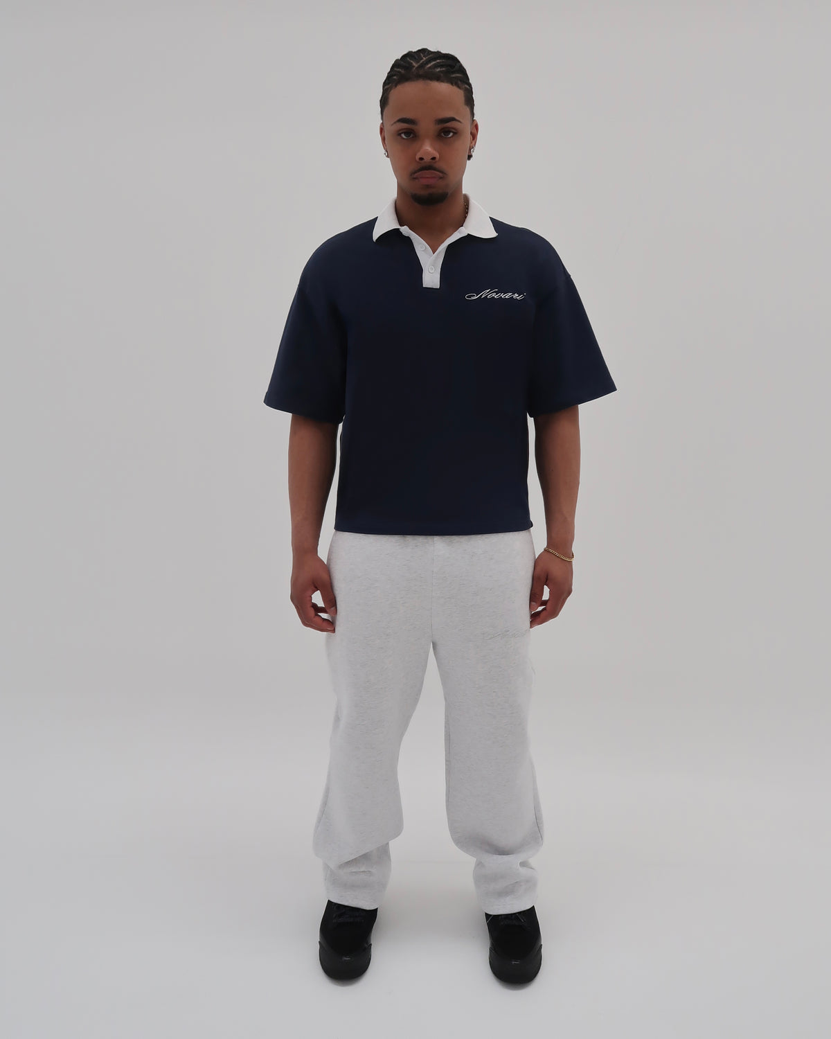 Embroidered Polo Shirt Navy