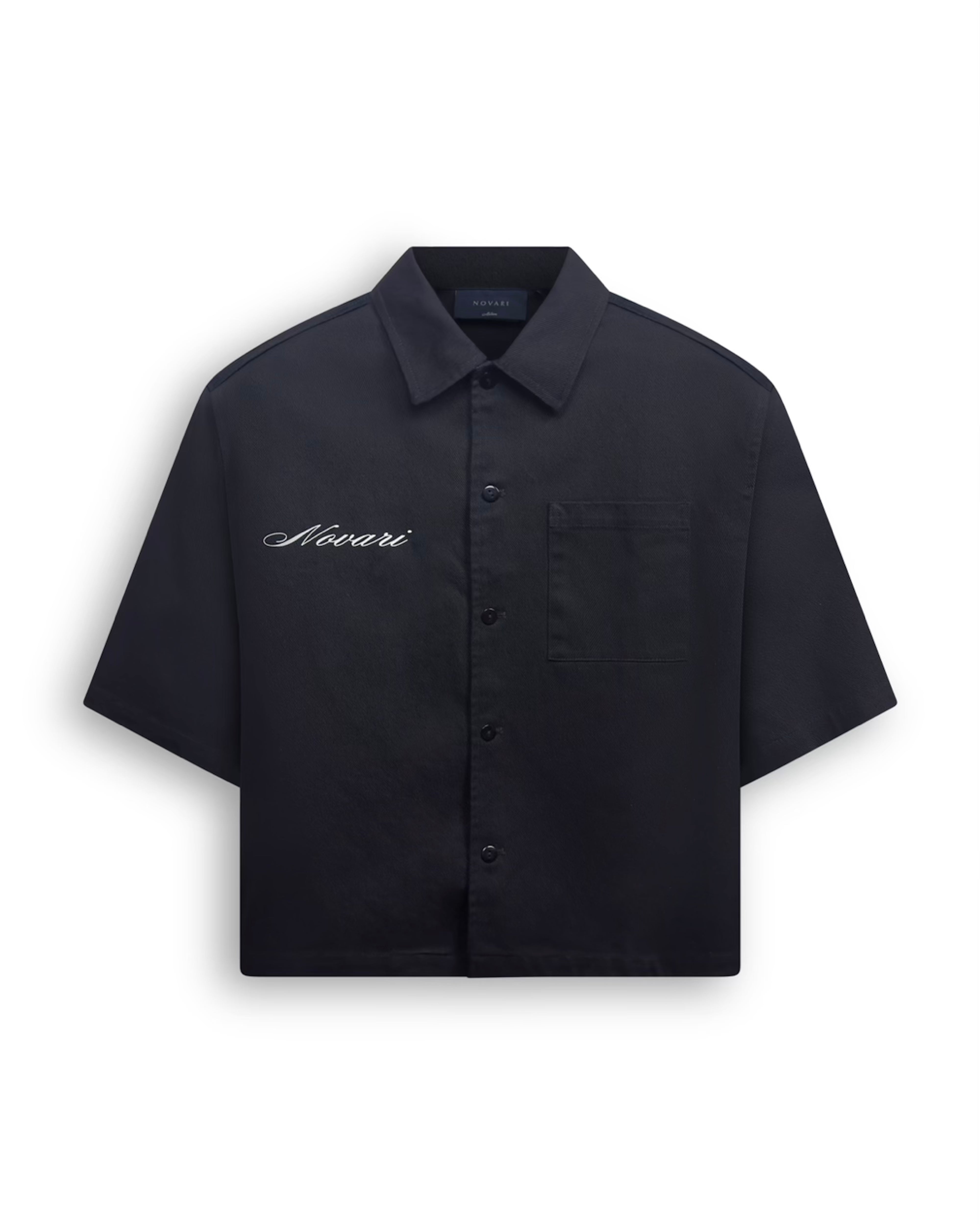 SIGNATURE BUTTON UP SHIRT BLACK
