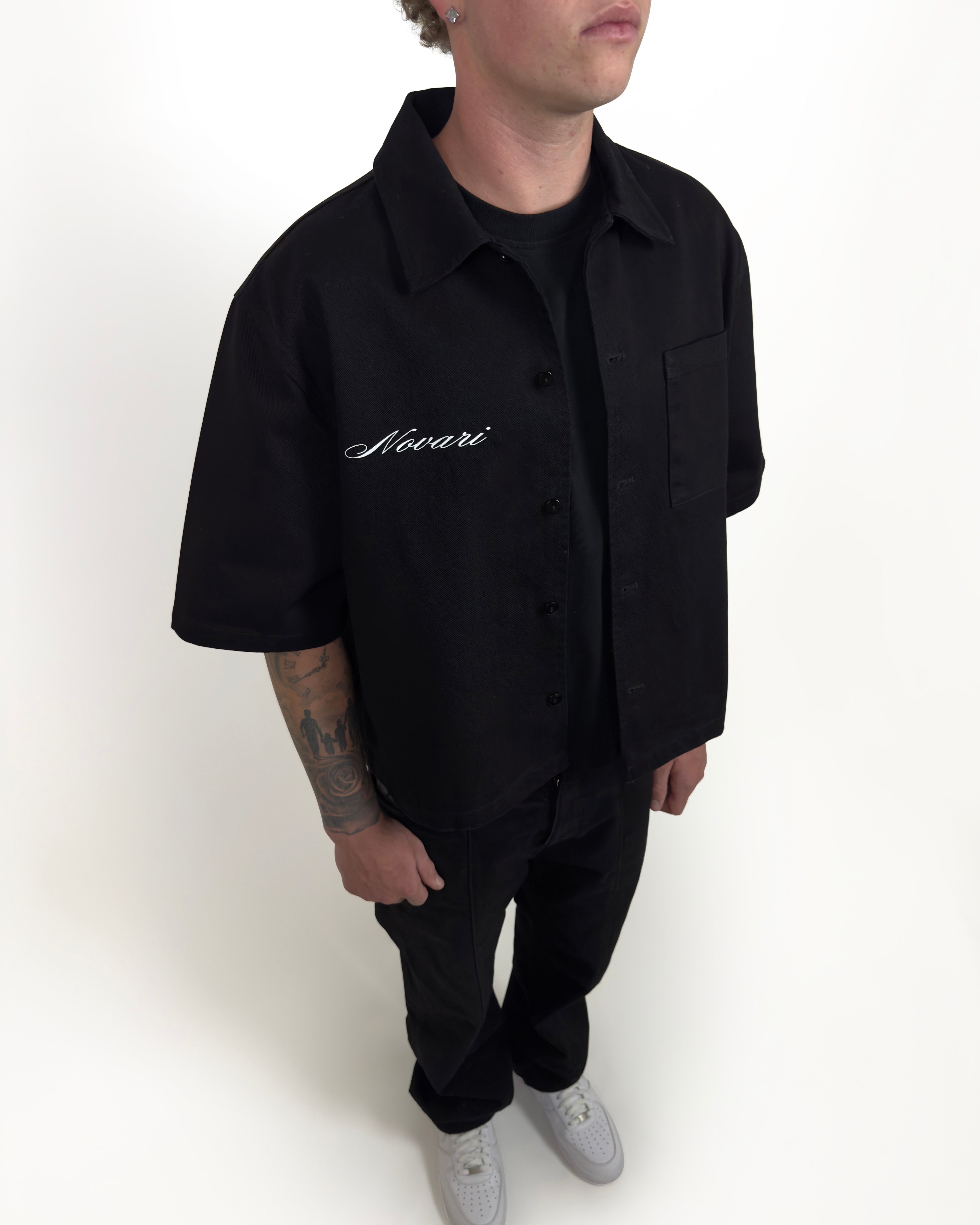 CAMICIA CON BOTTONI SIGNATURE NERA